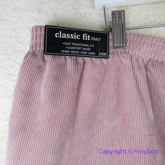 New! Afred Dunner‎ classic fit comfort waist corduroy pants, women plus size 24W - Picture 10 of 12
